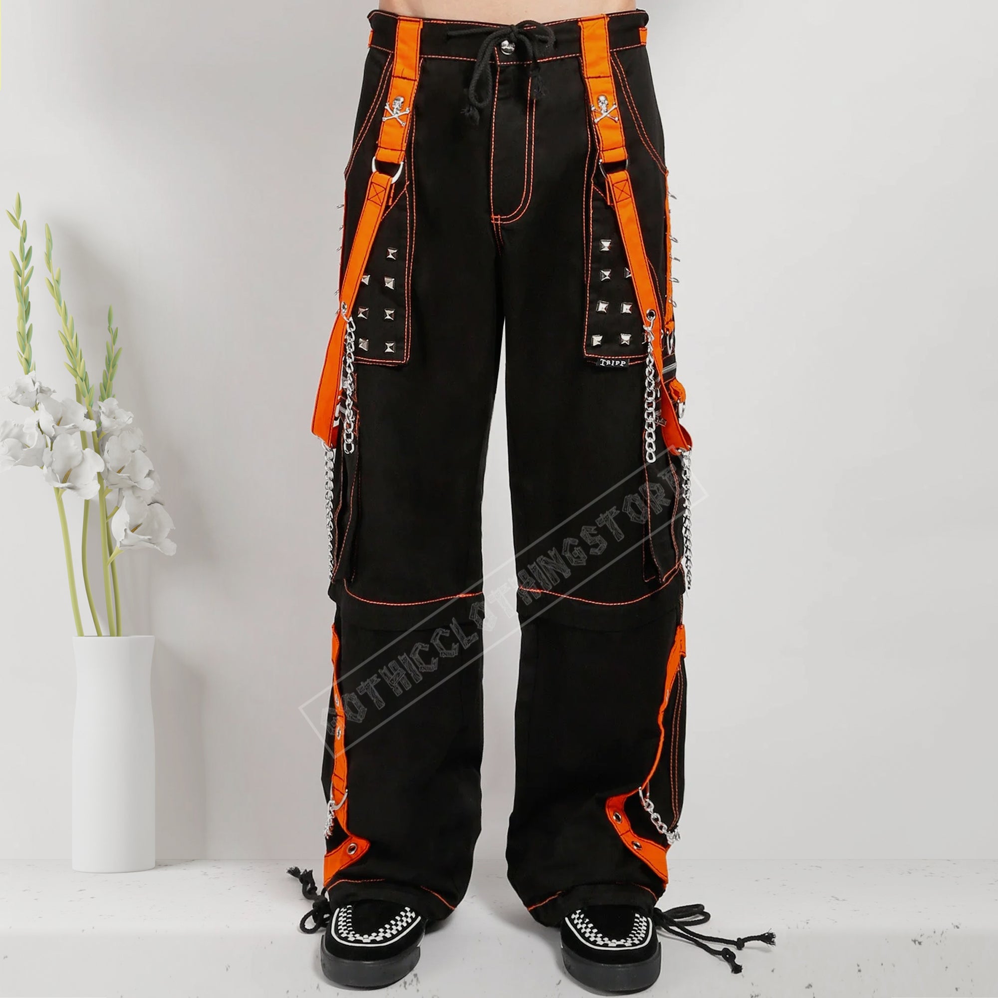 Men Gothic Pant STEP CHAIN PANT Steampunk Fashion Punk Style Trouser Men Gothic Pant Dark Street Pant