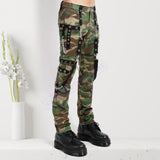 Men Gothic Trouser Fashion Pant Tripp NYC No Excuses Pants Camouflage Style Pant Bondage Straps Pant