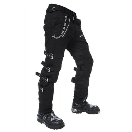 Men Bondage EMO Chain Gothic Pant Goth Punk Morte Buckle Chain Pant