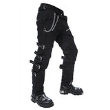 Men Bondage EMO Chain Gothic Pant Goth Punk Morte Buckle Chain Pant - Alternative Gothic Dark Wear | Embrace Dark Aesthetic Men & Women Gothic Clothing