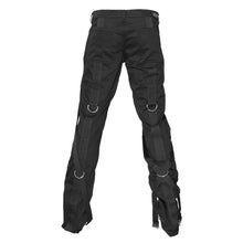 Load image into Gallery viewer, Handmade Men Gothic Denim Pant Rock Star Bondage Silk Pant - Alternative Gothic Dark Wear | Embrace Dark Aesthetic Men &amp; Women Gothic Clothing
