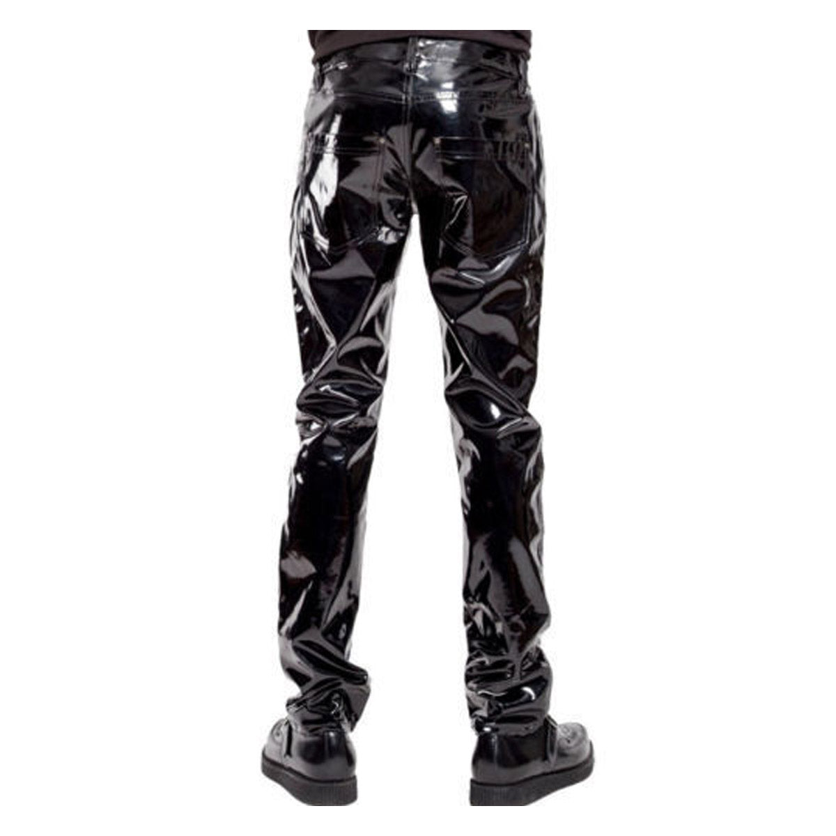 Men SHINY Pant Five Pocket Pant SHINY VINYL Punk EMO PVC Pants Rocker Men Gothic Pant - Alternative Gothic Dark Wear | Embrace Dark Aesthetic Men & Women Gothic Clothing