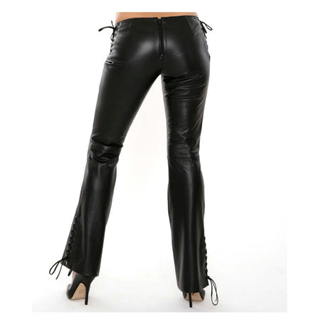 Women Fetish Lace Up Side Waist Pants