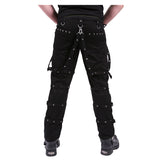 Men Gothic D Rings Pant Black Bondage Straps Trousers Punk Cyber Zip Pants Steampunk Pant - Alternative Gothic Dark Wear | Embrace Dark Aesthetic Men & Women Gothic Clothing