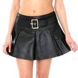 Women Fetish Nighty Leather Skirt - Alternative Gothic Dark Wear | Embrace Dark Aesthetic Men & Women Gothic Clothing