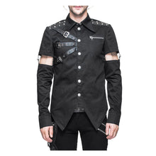 Load image into Gallery viewer, Men Gothic Devil Fashion Gothic Shirt Dave Vanian Shirt With Detachable Sleeve
