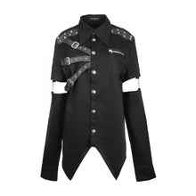 Load image into Gallery viewer, Men Gothic Devil Fashion Gothic Shirt Dave Vanian Shirt With Detachable Sleeve
