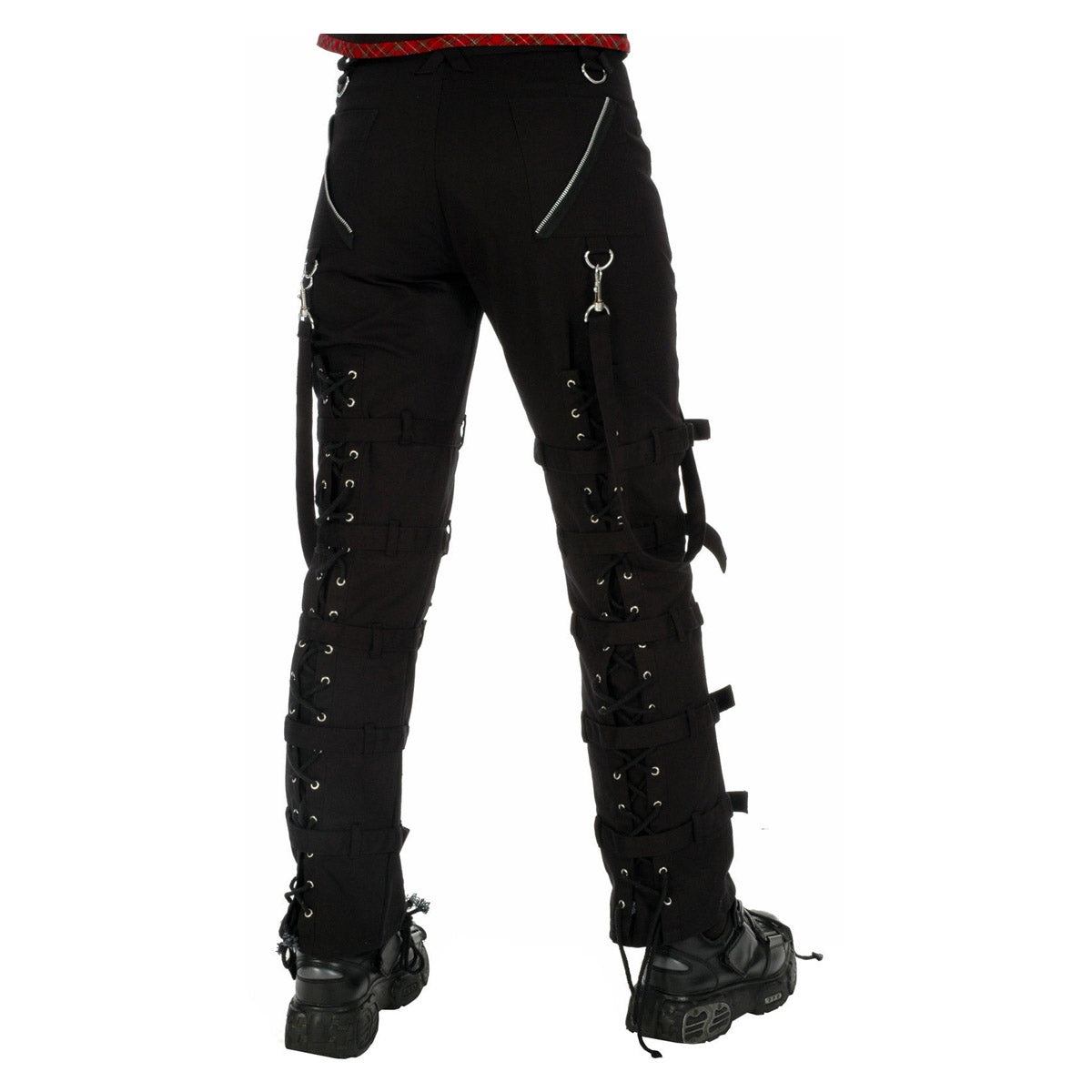 Men Gothic Bondage Pant Goth Punk Cyber Black Buckle Pant Zips Straps Pants - Alternative Gothic Dark Wear | Embrace Dark Aesthetic Men & Women Gothic Clothing