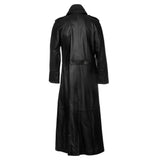 Men Neo Matrix Coat Black Full Length Leather Trench Coat Gothic Matrix Style Coat - Alternative Gothic Dark Wear | Embrace Dark Aesthetic Men & Women Gothic Clothing