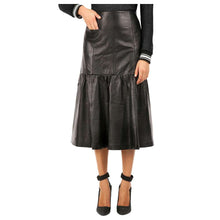 Load image into Gallery viewer, Women Leather Skirts Designer Calf Below Knee Length Long Skirt Mini Skirt
