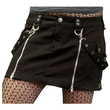 Load image into Gallery viewer, Women Gothic Mini Skirt Double Zipper Women Gothic Skirt
