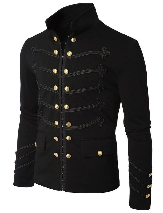 Napoleon Hook Military Gothic Jacket - Alternative Gothic Dark Wear | Embrace Dark Aesthetic Men & Women Gothic Clothing