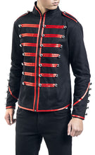 Load image into Gallery viewer, Men Red Parade Military Jacket Steampunk Marching Drummer Jacket
