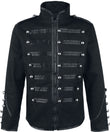 Men Gothic Jacket Black Banned Alternative Military Jacket