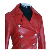 Women Valentine Red Coat Steampunk Leather Coat Military Tail Coat - Alternative Gothic Dark Wear | Embrace Dark Aesthetic Men & Women Gothic Clothing