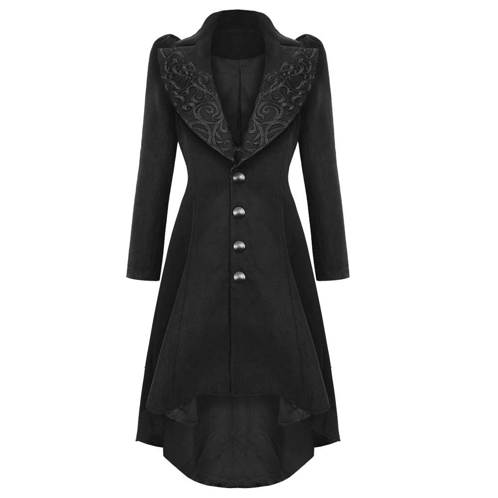 Women Gothic Dark In Love Lamentia Coat Women Long Coat Woolen-Feel Fabric Ladies Long Coat