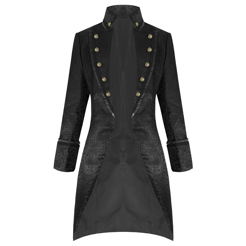 Pentagramme Salvatore Black Mens Coat - Alternative Gothic Dark Wear | Embrace Dark Aesthetic Men & Women Gothic Clothing