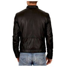 Load image into Gallery viewer, Men Leather Biker Jacket Slim Fit Motorcycle Genuine Lambskin Jacket
