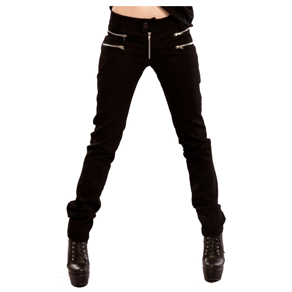 Women Vixxsin Skinny Elastic Goth Pants Stylish Gothic Trousers for Women