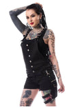 Heartless Vixxin Gothic Glam Goth Grunge Punk NATHALIE PLAYSUIT Jumpsuit Shorts