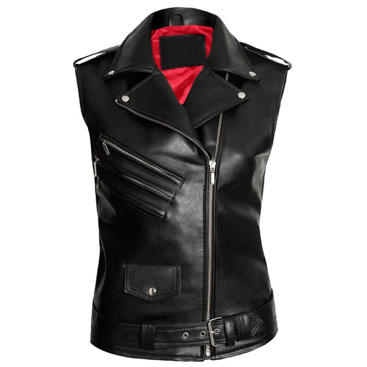 Men Leather Vest Unisex Punk Stylish Band PU Vest Gothic Core