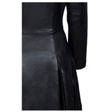 Women Gothic Coat Vampire Black Soft Lamb Leather Long Coat - Alternative Gothic Dark Wear | Embrace Dark Aesthetic Men & Women Gothic Clothing