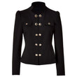 Women Military Blazer Jacket with Brass Buttons Adult French Military Uniform Style