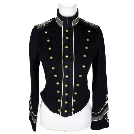 Denim & Supply Ralph Lauren Women Army Military Officer Embroidered Officer Band Coat