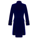 Mens Gothic Victorian Frock Mens Gothic Steampunk Tailcoat Blue Velvet Coat