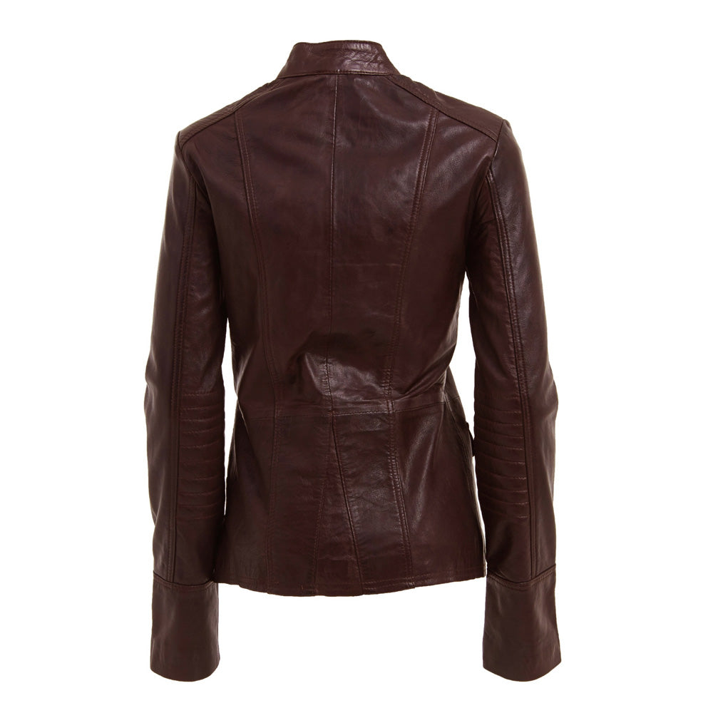 Women Military Style Brown Blazer Coat Fashionable Military Inspired Jacket Designer Leather Jacket - Alternative Gothic Dark Wear | Embrace Dark Aesthetic Men & Women Gothic Clothing