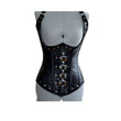 Women Real sheep leather steampunk style corset metal decor Women Corset