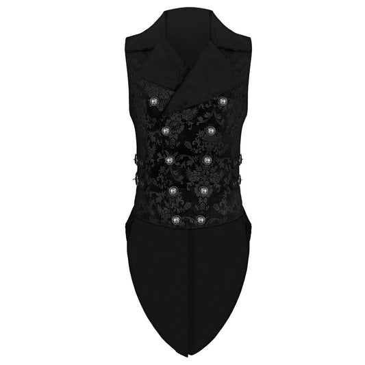 Men Gothic Tailcoat Vest Men Gothic Vests - Alternative Gothic Dark Wear | Embrace Dark Aesthetic Men & Women Gothic Clothing