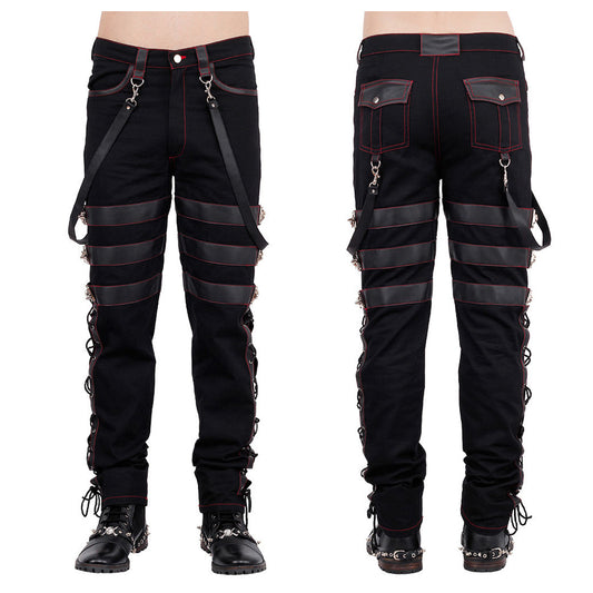 Men Gothic Pant Steampunk Gothic Pants Black Gothic Vintage Cotton Gens Trouser Pant - Alternative Gothic Dark Wear | Embrace Dark Aesthetic Men & Women Gothic Clothing