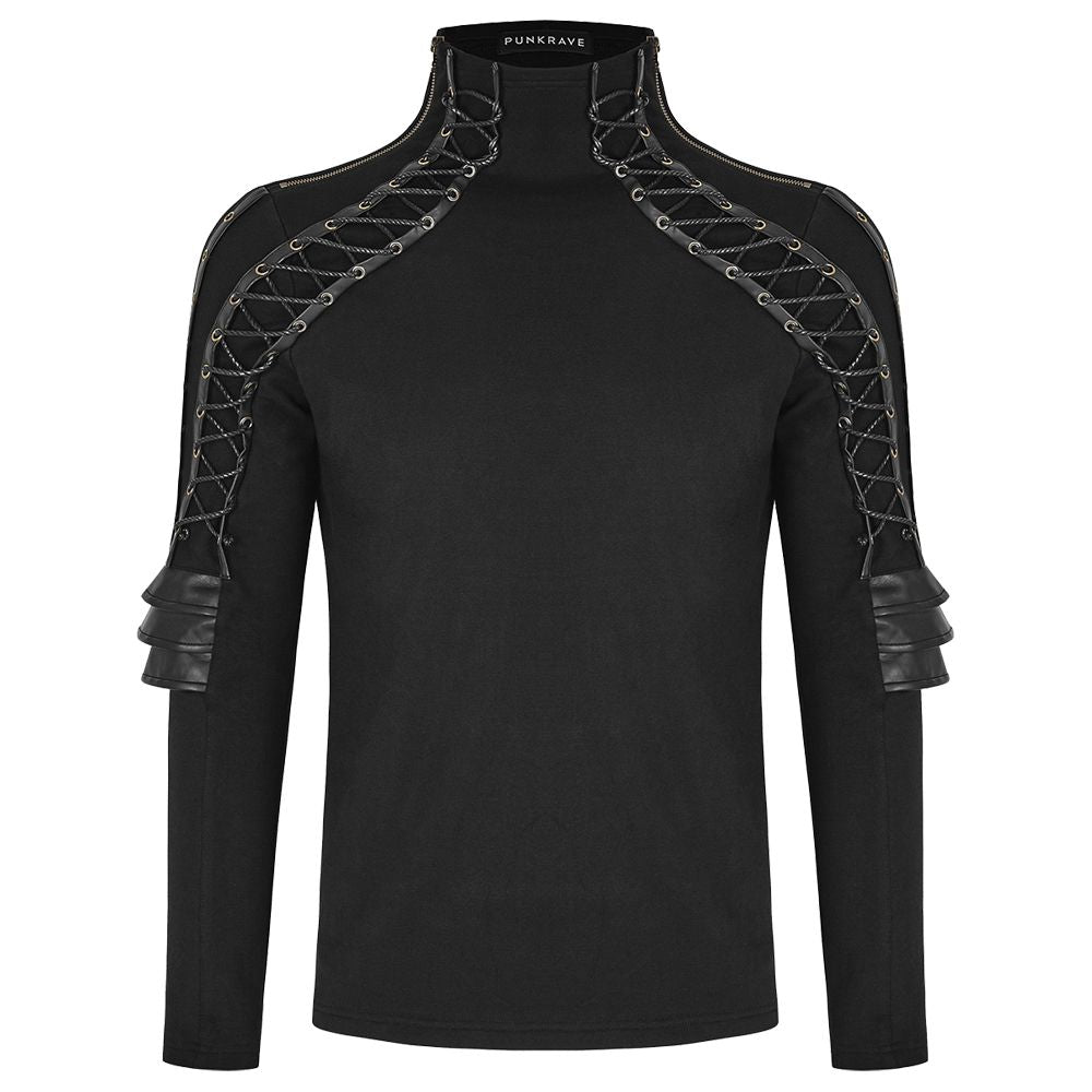 Mens Armour Top Gothic Shirt Axiom Shirt - Alternative Gothic Dark Wear | Embrace Dark Aesthetic Men & Women Gothic Clothing