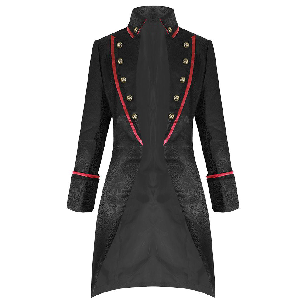 Men Pentagram Coat Salvatore Black Coat - Alternative Gothic Dark Wear | Embrace Dark Aesthetic Men & Women Gothic Clothing