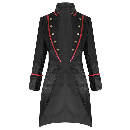 Men Pentagram Coat Salvatore Black Coat - Alternative Gothic Dark Wear | Embrace Dark Aesthetic Men & Women Gothic Clothing