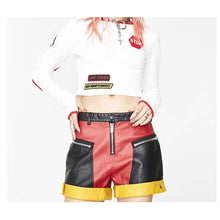 Load image into Gallery viewer, Women Biker Tailgate Moto Short Women Gothic Skirt Current Mood EMO Short
