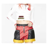 Women Biker Tailgate Moto Skirt Gothic EMO Short Skirt with Current Mood Style