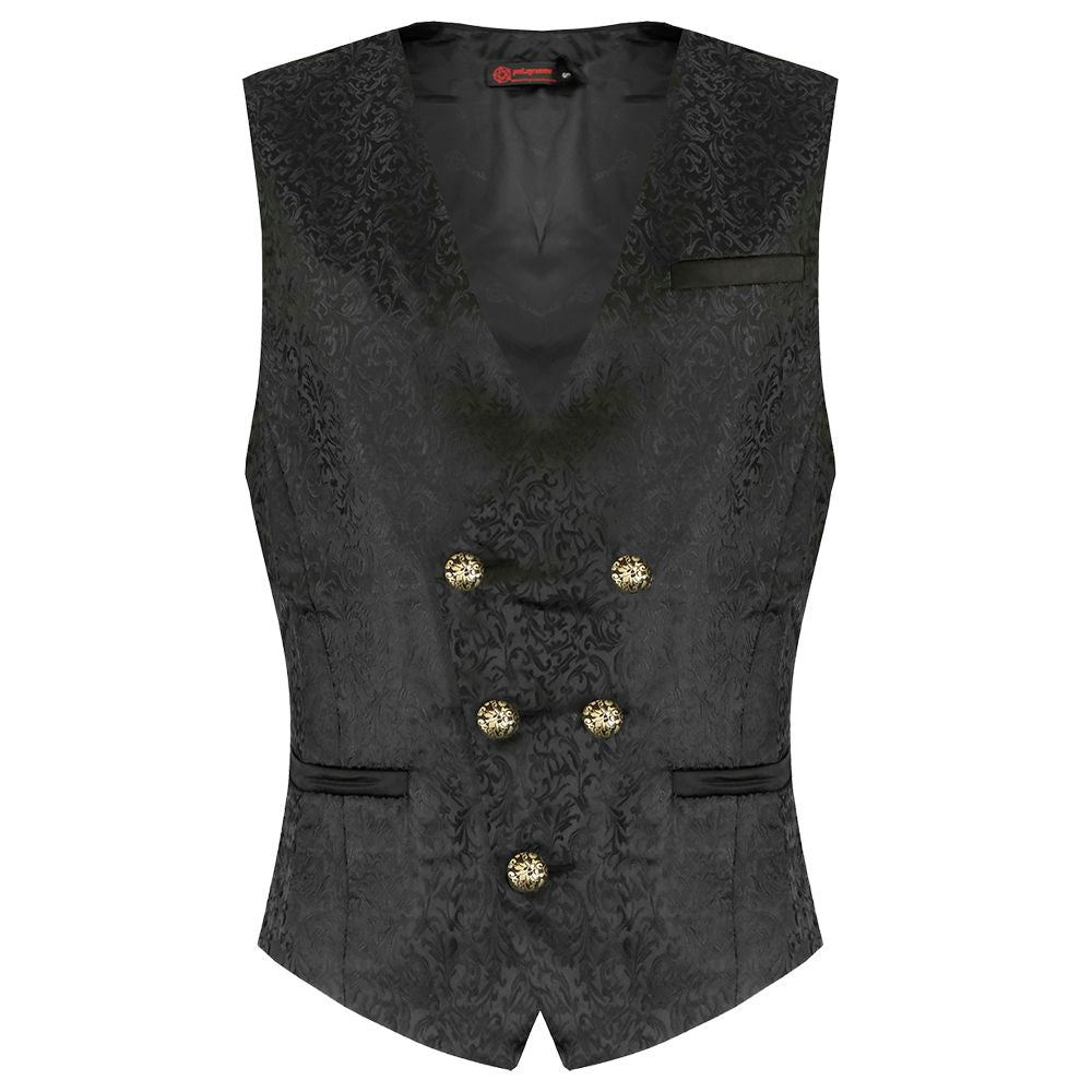 Pentagramme Salvatore Black Mens Waistcoat - Alternative Gothic Dark Wear | Embrace Dark Aesthetic Men & Women Gothic Clothing