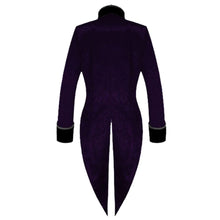 Load image into Gallery viewer, Handmade Mens Victorian Tailcoat Purple Steampunk VTG Tailcoat
