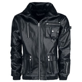 Men Arsen Black PU Leather Men Jacket