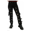 Women Remission Pants Emo Style with Zipper Details and Gothic Influence - Alternative Gothic Dark Wear | Embrace Dark Aesthetic Men & Women Gothic Clothing