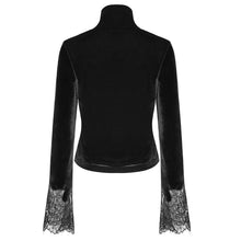 Load image into Gallery viewer, Womens Punk Rave Dieselpunk Waistcoat Vest Velvet Top Black Jacket
