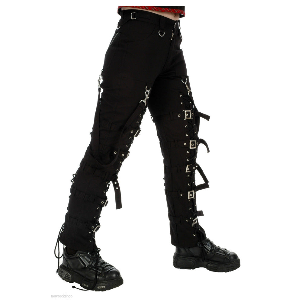 Women Remission Pants Emo Style with Zipper Details and Gothic Influence - Alternative Gothic Dark Wear | Embrace Dark Aesthetic Men & Women Gothic Clothing