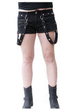 Women Gothic Black Cotton Mini Skirt Hot Short Style with Gothic Flair