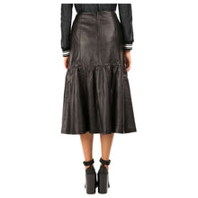 Load image into Gallery viewer, Women Leather Skirts Designer Calf Below Knee Length Long Skirt Mini Skirt
