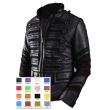 Load image into Gallery viewer, Mens BATTALION Military Punk Rocker Leather Jacket - Alternative Gothic Dark Wear | Embrace Dark Aesthetic Men &amp; Women Gothic Clothing
