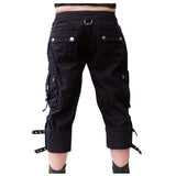 Women Clothes Unisex Gothic Rock 3/4 Shorts Lady