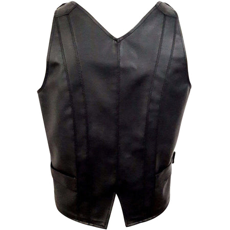 Men Real Leather Heavy Duty Vest Steampunk Gothic Style Vest Waistcoat