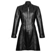 Handmade Gothic Short Length Trench Coat Stylish Party Wear Leather Coat - Alternative Gothic Dark Wear | Embrace Dark Aesthetic Men & Women Gothic Clothing